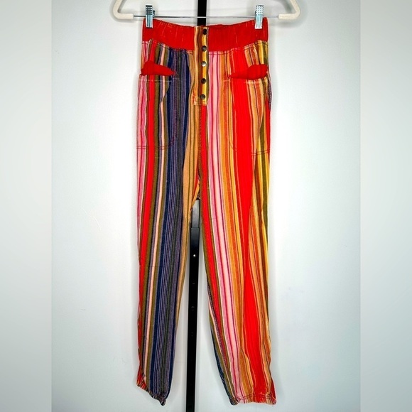 Free People Movement Striped Bohemian Joggers - Women - Bright Multi-Color